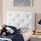 Baxton Studio Baltimore Modern White Faux Leather Upholstered Twin Size Headboard 125-6962 - alternate 3